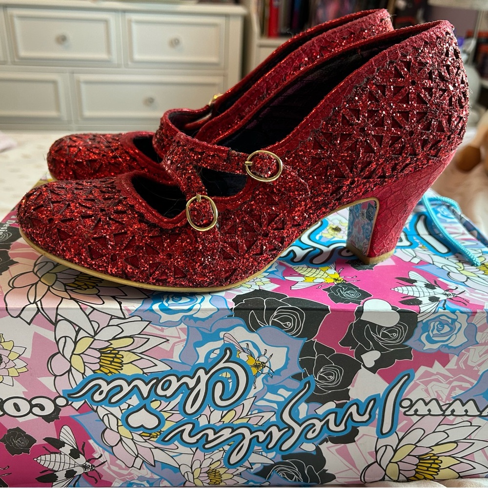 Red Glitter Heels- Dazzle Dance Euro size 39